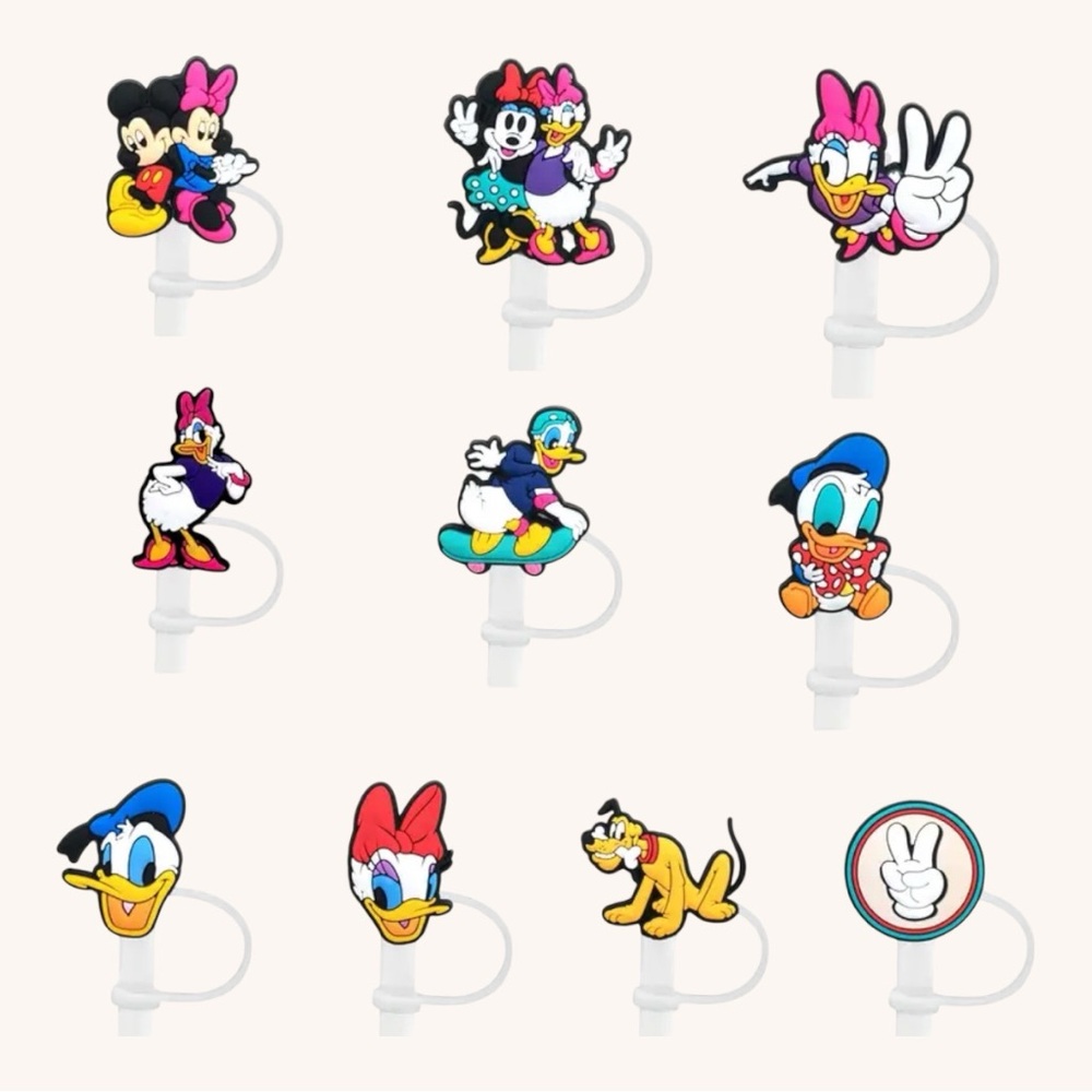 NIP Disney 10pc Straw Toppers